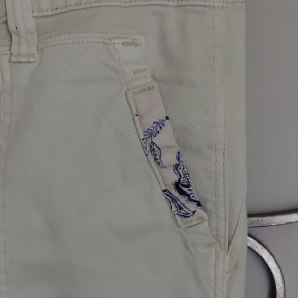 Anthropologie Pilcro Wanderer Cream Cropped Jeans - Picture 5 of 8